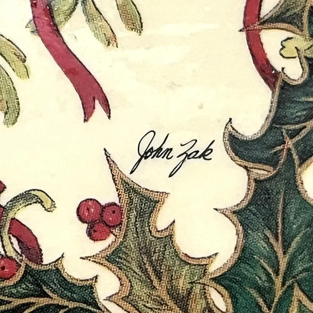 Pimpernel Set Of 6 Festive Garland Coasters With Holly Berry Design in OG Box